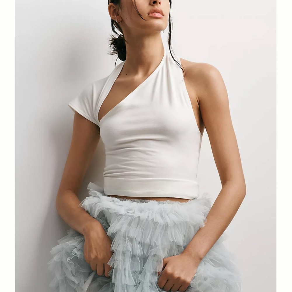By Anthropologie One-Shoulder Cutout Top